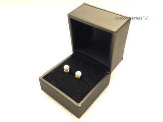 pendientes oro 18k con piedra con perla