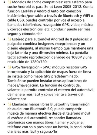 Pantalla CarPlay, para Seat León