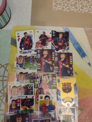 Cromos FC Barcelona - Gavi, Lewandowski, Fermín