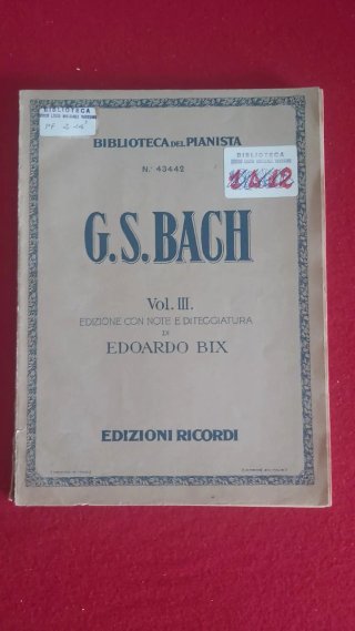 Spartiti Bach: Preludi e Fughe, Vol. III