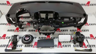 FIAT 500 2015 - 2023, SALPICADERO NEGRO, AIRBAG VOLANTE NEGRO KIT AIRBAGS COMPLETO FIAT 500 II FASE 3 2015-2016-2017-2018-...