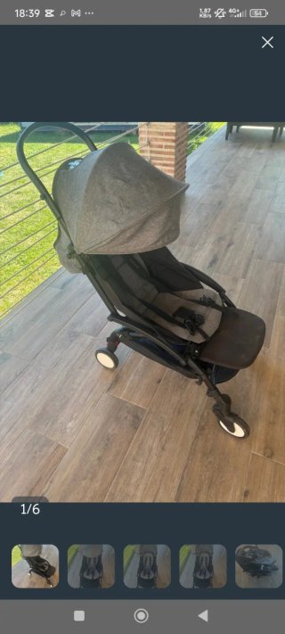 Carro de bebé gris