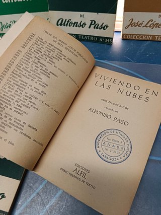 Lote 4 libros, Alfil, 1960, coleccion teatro nº 272, 343, 381, 440, y mas
