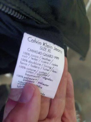 Giacca Bomber Vera Pelle Calvin Klein XL