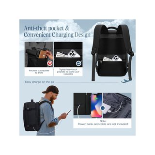 Xkdoai mochila viaje cabina antirrobo