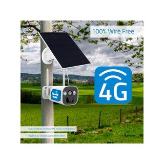 NIVIAN Cámara vigilancia Bullet 4G solar