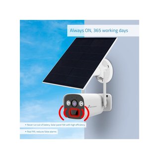 NIVIAN Cámara vigilancia Bullet 4G solar