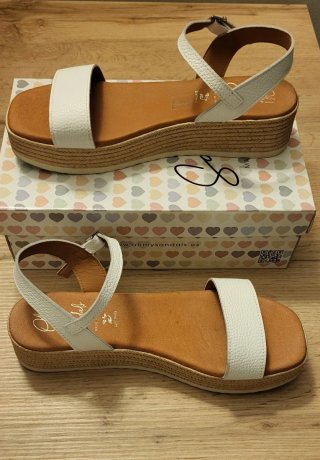 Sandalias Oh My Sandals Blancas Cuña