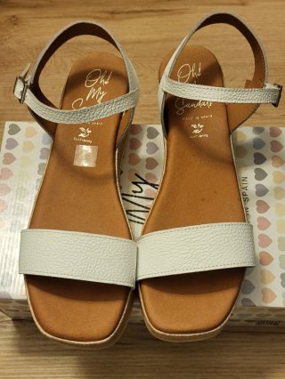Sandalias Oh My Sandals Blancas Cuña