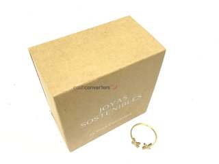anillo oro 18k con piedra con circonita
