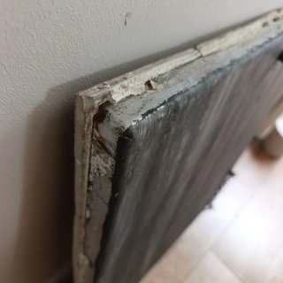 Puerta trampilla hecha a medida de hierro. Estaba