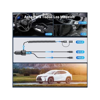 Caricatore auto ricarica rapida 110W USB C A