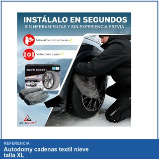 Autodomy cadenas textil nieve talla XL