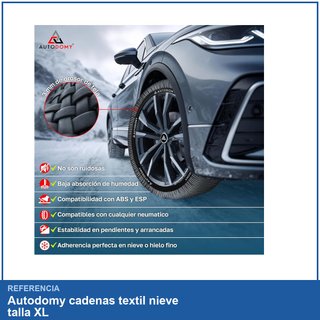 Autodomy cadenas textil nieve talla XL