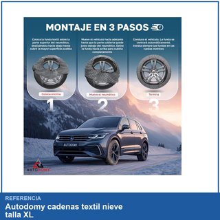 Autodomy cadenas textil nieve talla XL