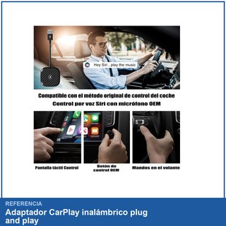 Adaptador CarPlay inalámbrico plug and play