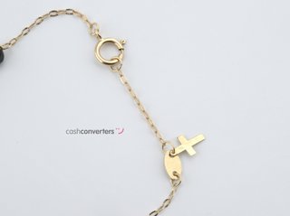 manita oro 18k con piedra con onix