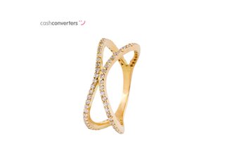 anillo oro 18k con piedra con circonita