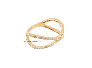 anillo oro 18k con piedra con circonita