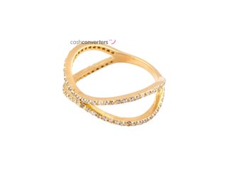 anillo oro 18k con piedra con circonita