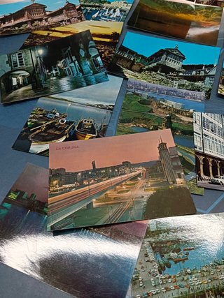 25 postales vintage, Galicia, Pontevedra, La coruña, etc..