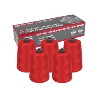 RHINO hilo poliéster para coser sacos 5 bobinas
