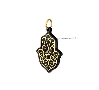 colgante oro 18k con piedra con onix