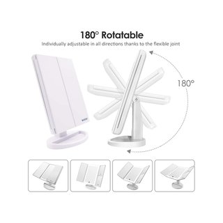 WEILY espejo tocador led aumento portátil