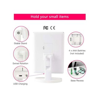 WEILY espejo tocador led aumento portátil