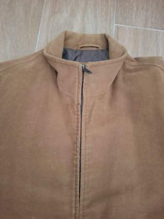 Chaqueta efecto ante hombre acolchada