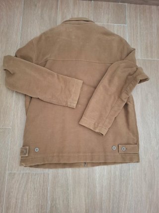 Chaqueta efecto ante hombre acolchada