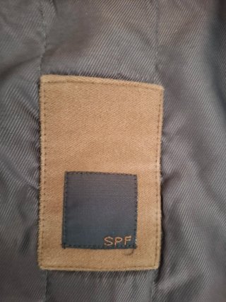 Chaqueta efecto ante hombre acolchada