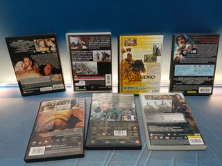 7 dvds, películas históricas