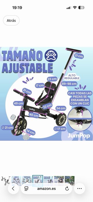 Triciclo infantil JumpPop
