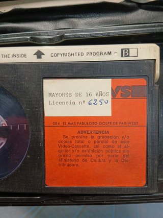 pelicula en BETA, EL MAS FABULOSO GOLPE DEL FAR WEST- buen estado