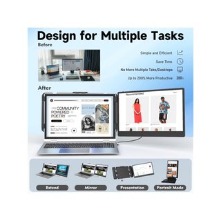 KEFEYA Extensor portátil laptop doble pantalla