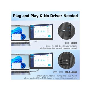 KEFEYA Extensor portátil laptop doble pantalla