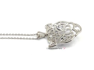 gargantilla plata 925mm con piedra con circonita 22cm