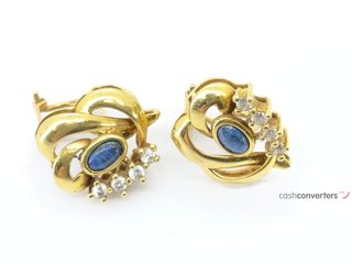 pendientes oro 18k con piedra con circonita