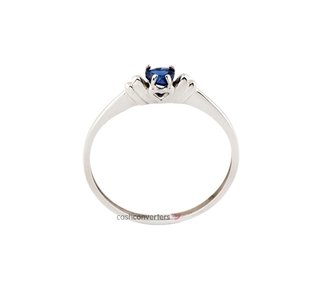 anillo oro 18k con piedra con circonita