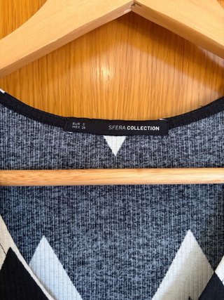 Blusa Sfera Zigzag Blanco y Negro Talla S