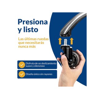 Ruedas silla oficina deslizamiento silencio