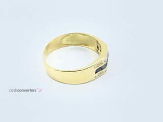 anillo oro 18k con piedra con circonita,zafiro