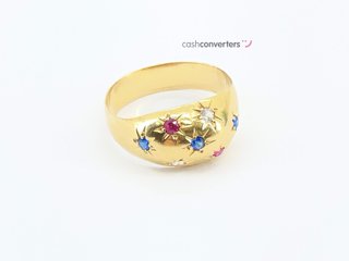 anillo oro 18k con piedra con circonita