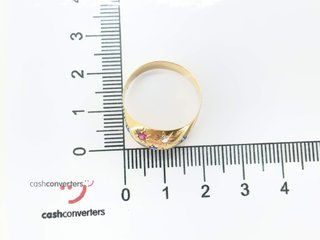 anillo oro 18k con piedra con circonita