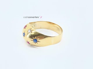 anillo oro 18k con piedra con circonita