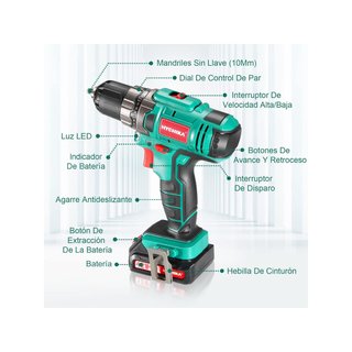 - HYCHIKA taladro atornillador eléctrico batería