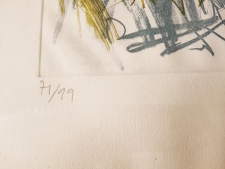 Jordi Teixidor Composición Grabado 1984, Firmado y