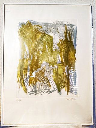 Jordi Teixidor Composición Grabado 1984, Firmado y