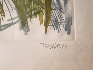 Jordi Teixidor Composición Grabado 1984, Firmado y
